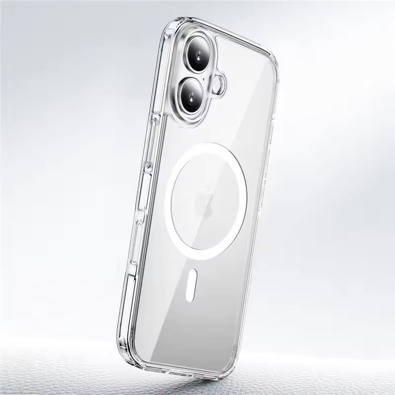 iPhone 17 – Transparent MagSafe-fodral med dubbla kameraskydd: Separata linskåpor och fullramsskydd