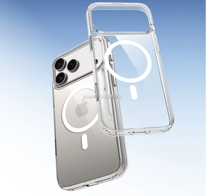 iPhone 17 Pro Max – Transparent MagSafe-fodral med dubbla kameraskydd: Separata linskåpor och fullramsskydd