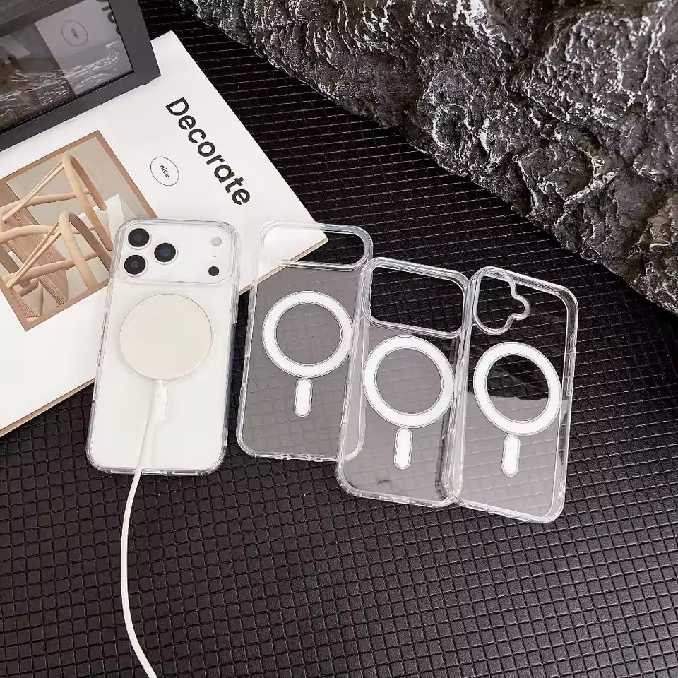 3-i-1-paket med komplett skydd för iPhone 17 air | Magic Box skärmskydd + dubbla kameralinsskydd + transparent MagSafe-skal